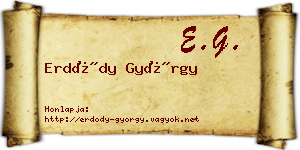 Erdődy György névjegykártya